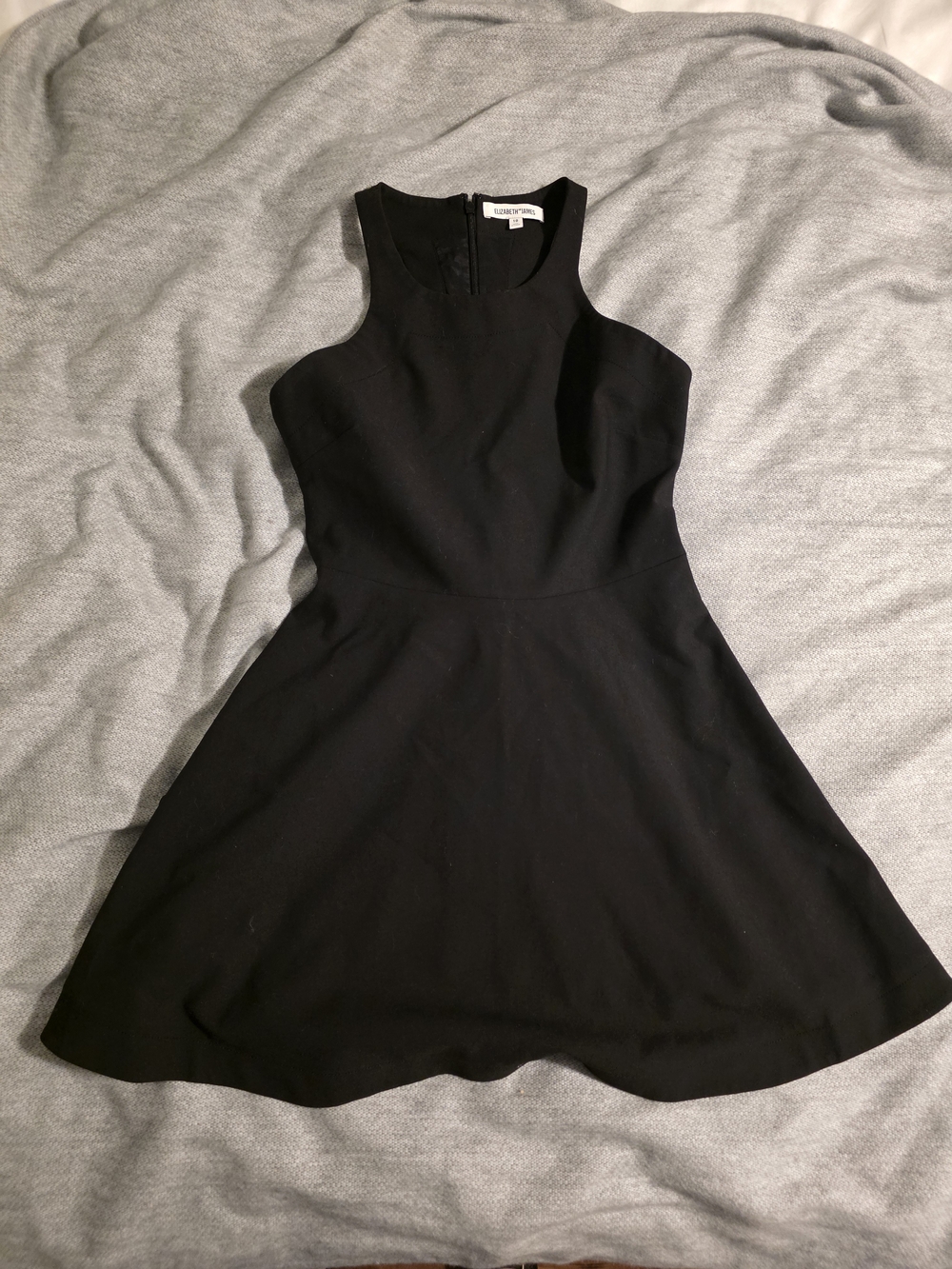 Elizabeth and James Black Sleeveless Fit-and-Flare Mini Dress